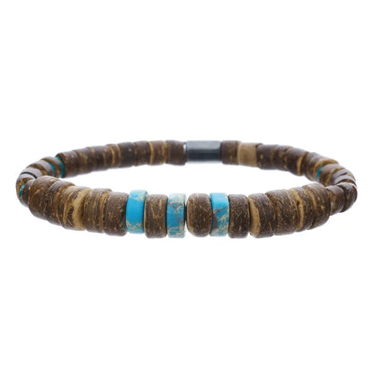 Bracelet extensible en perles de bois