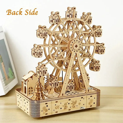 Grande roue en bois