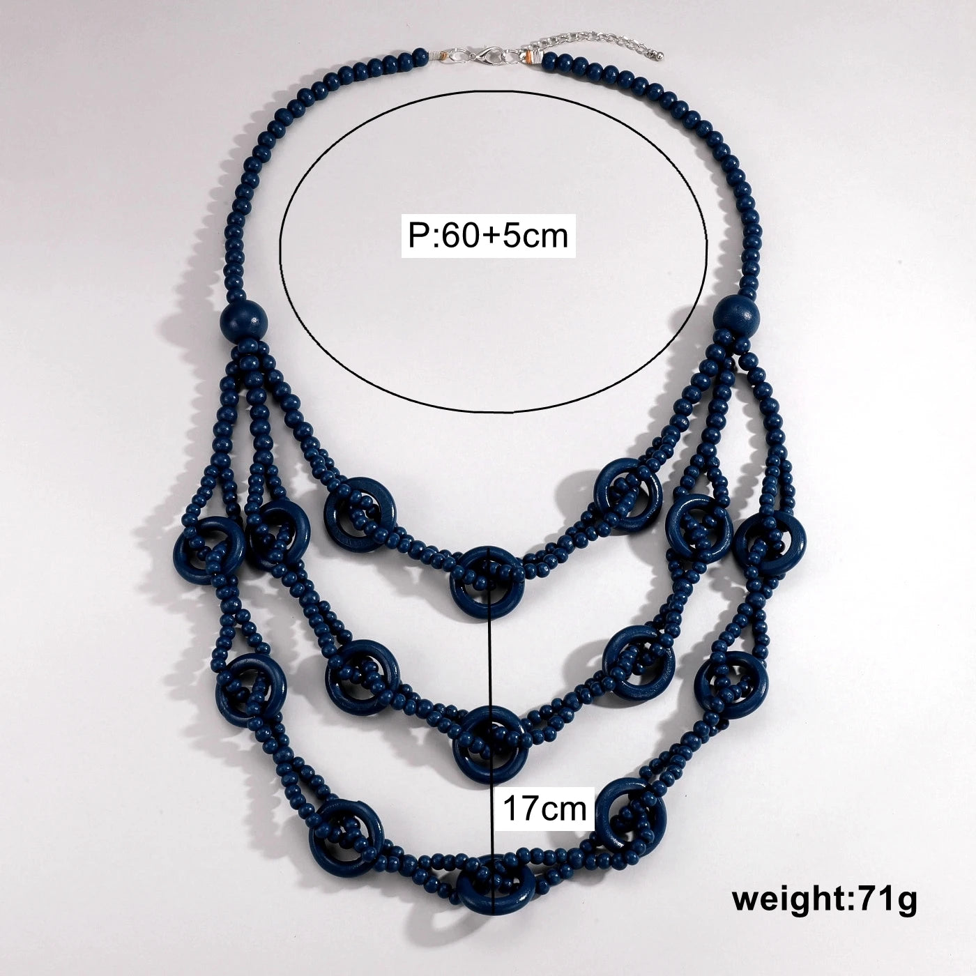 Collier multicouches en perles