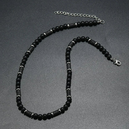 Collier en pierre naturelle et bois