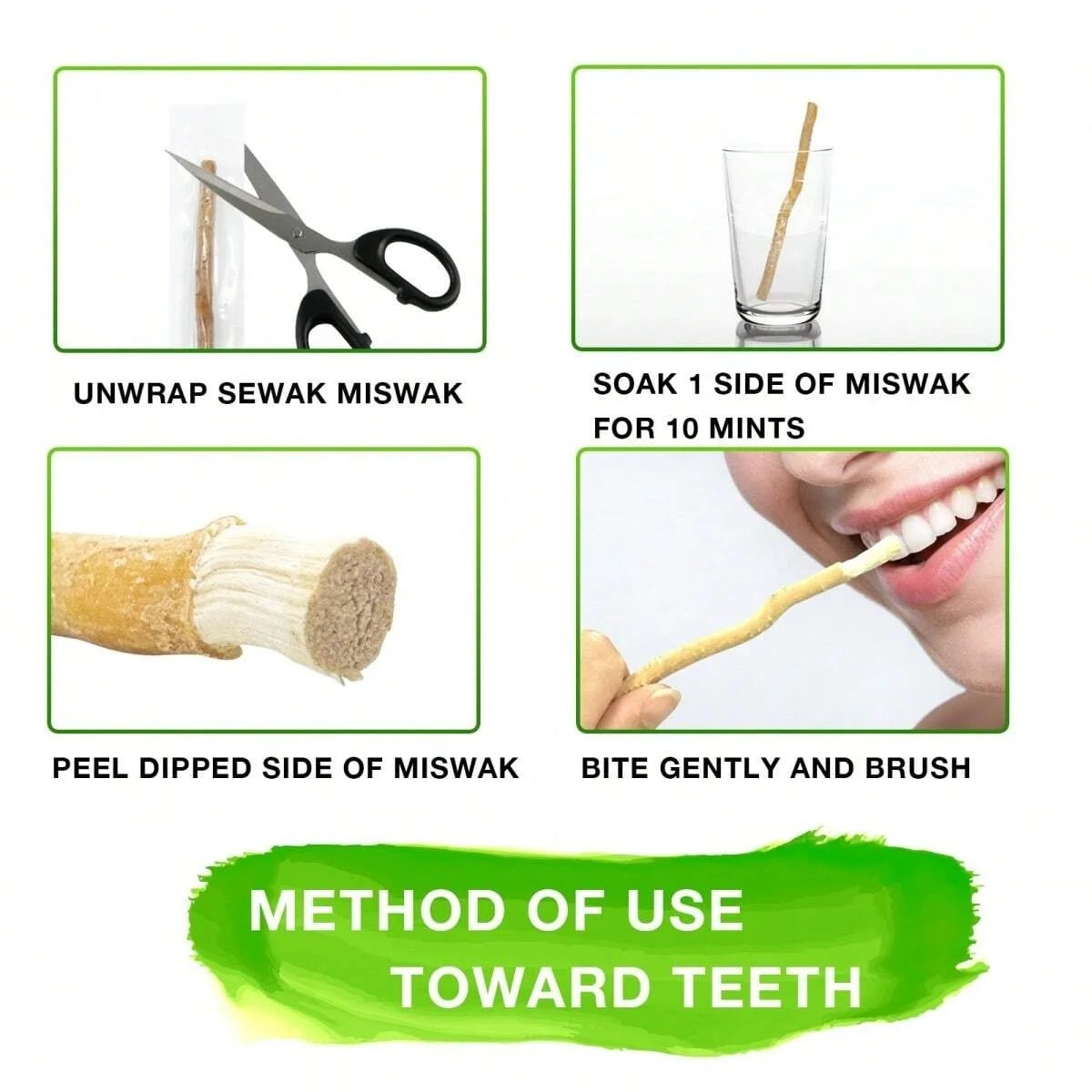 Brosse à dents naturelle Miswak