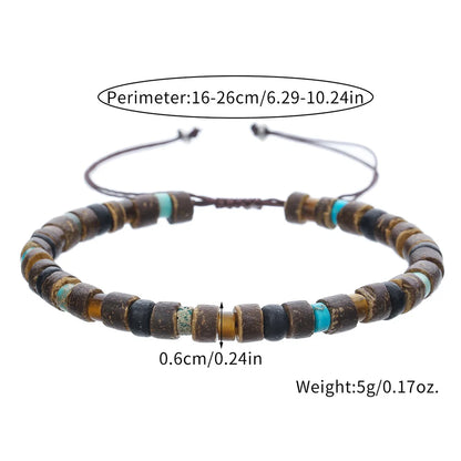 Bracelet extensible en perles de bois