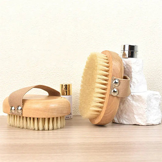 Brosse de massage corporelle en bois