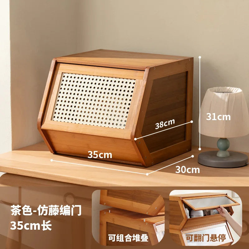 Armoire de rangement en bambou