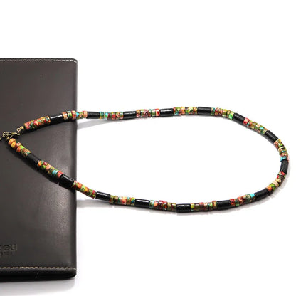 Collier en bois naturel pour homme