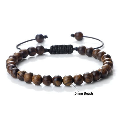 Bracelet en perles de palissandre noir