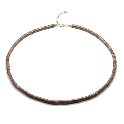 Collier en bois naturel pour homme