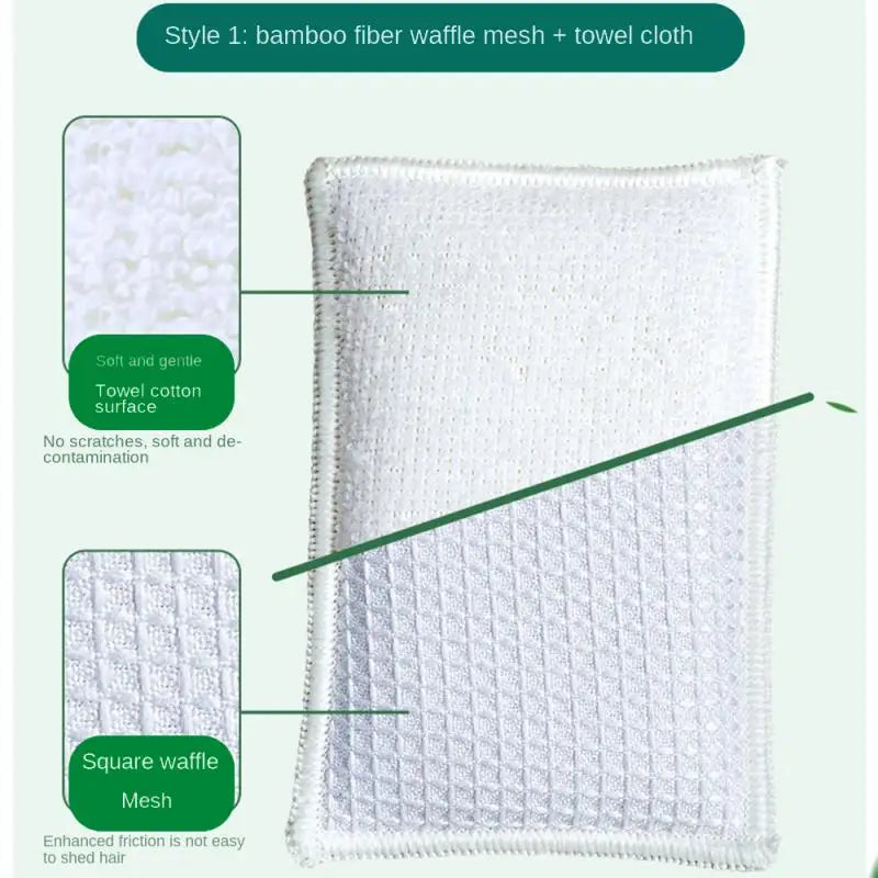 Éponge vaisselle en fibre de bambou
