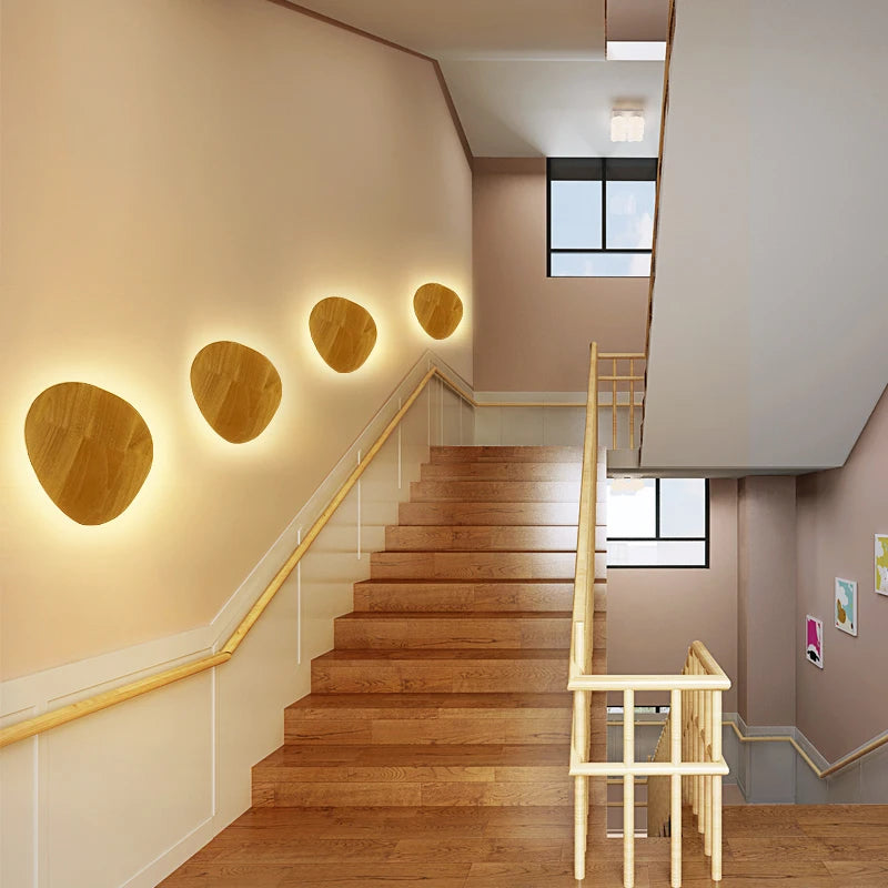 Applique Murale Circulaire en Bois