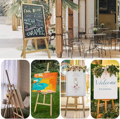 Chevalet d'artiste en bois de pin