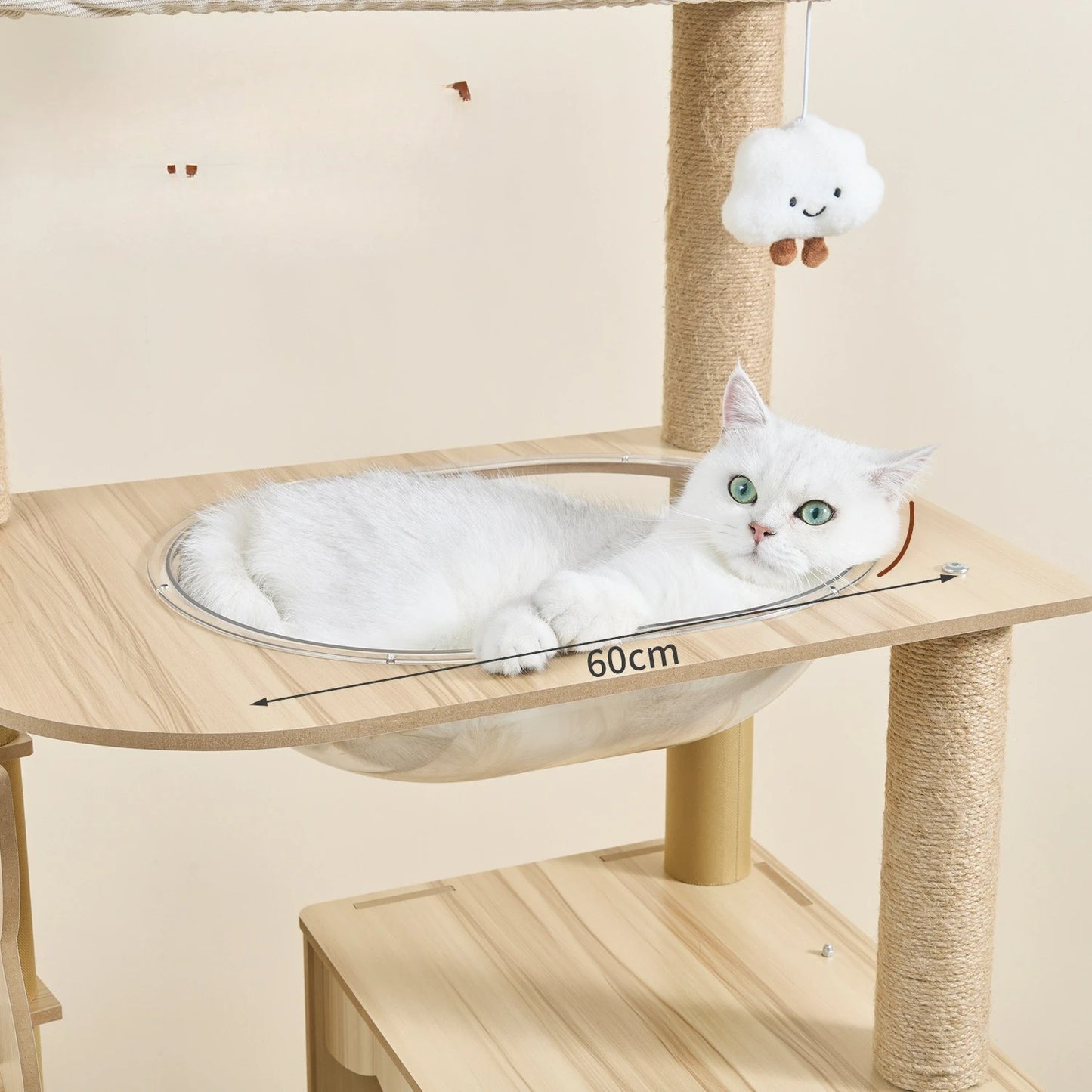 Arbre à Chat en Bois Naturel