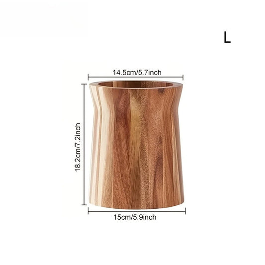 Porte-ustensiles rotatif en bois