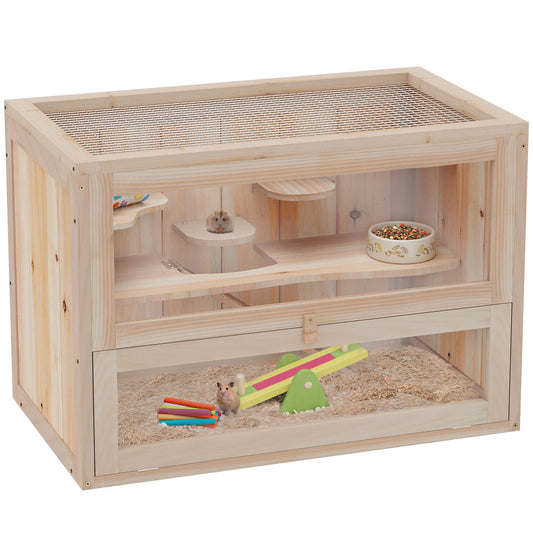 Cage à Hamster en Bois Rectangulaire