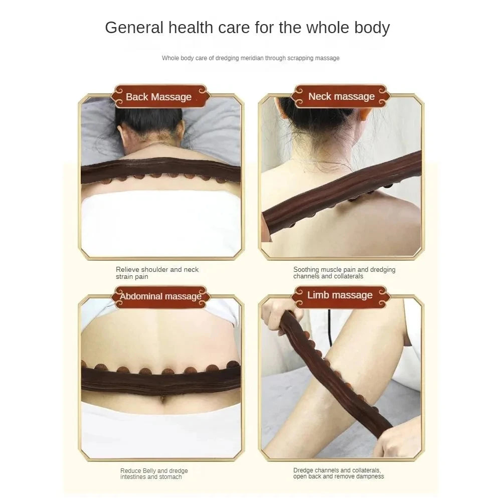 Bâton Gua Sha en bois de hêtre