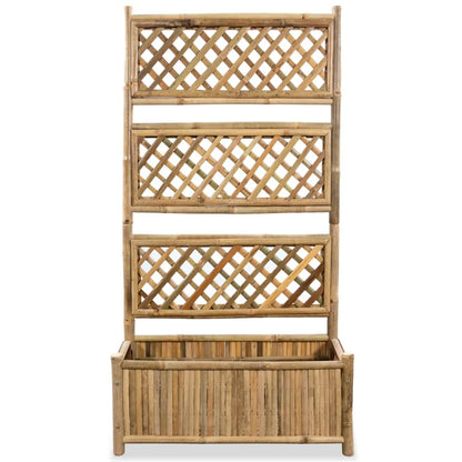Jardinière avec Treillis en Bambou Claire