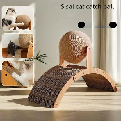 Boule à gratter 2 en 1 pour chat