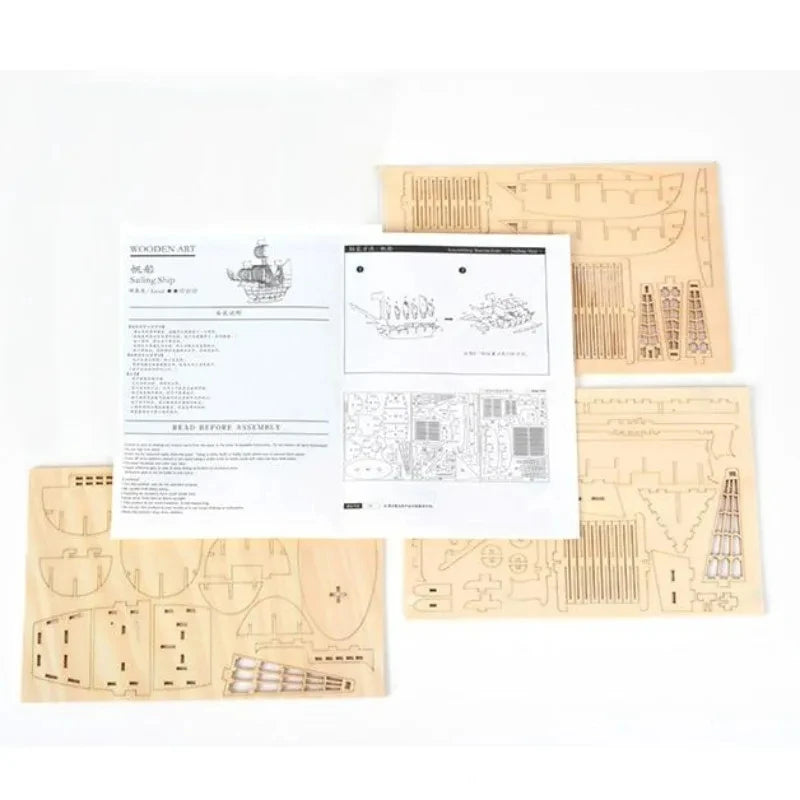 Voilier en bois de collection