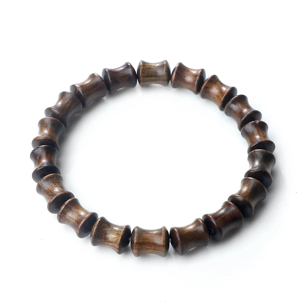 Bracelet vintage en perles de bois de santal