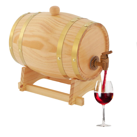 Baril de vin en bois de pin avec robinet