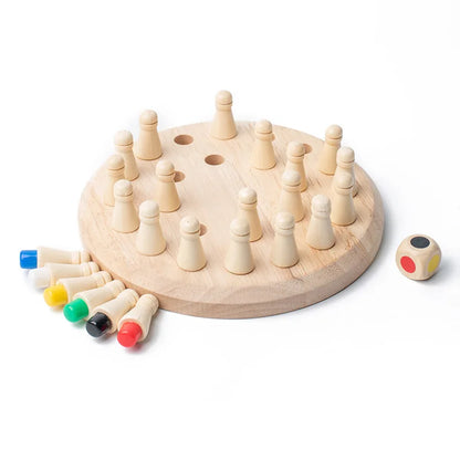 Jeu de mémorisation chromatique en bois