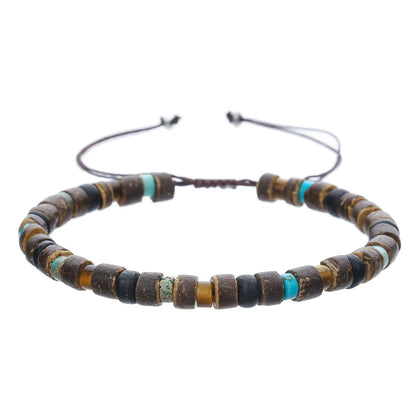 Bracelet extensible en perles de bois