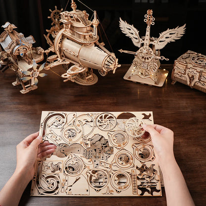 Puzzle 3D château médiéval en bois