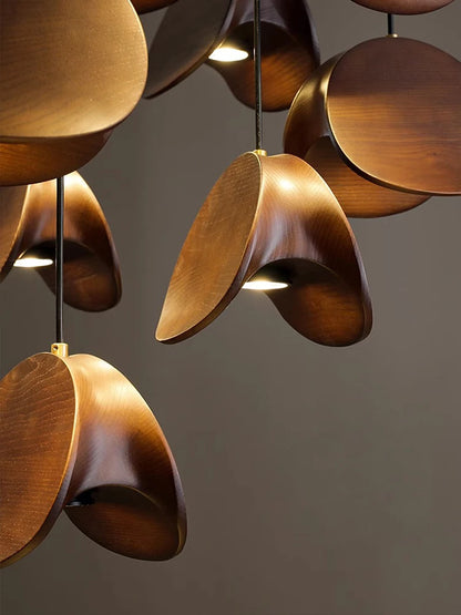 Lustre d'art en bois massif Spring Sprout