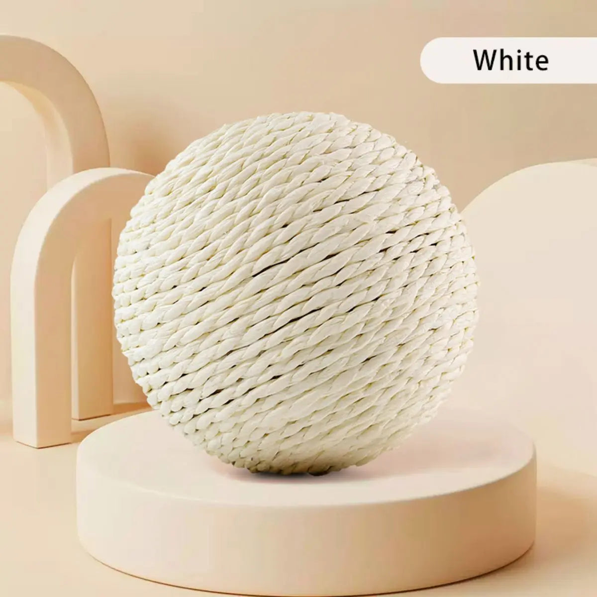 Balle à gratter interactive en sisal pour chat