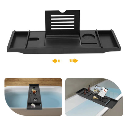 Plateau de baignoire en bambou noir