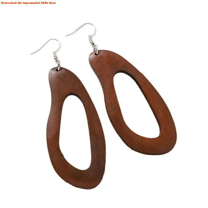 Boucles d'oreilles en bois rétro Melad