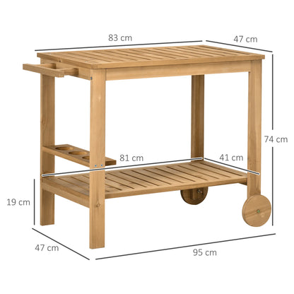 Desserte de jardin en bois massif
