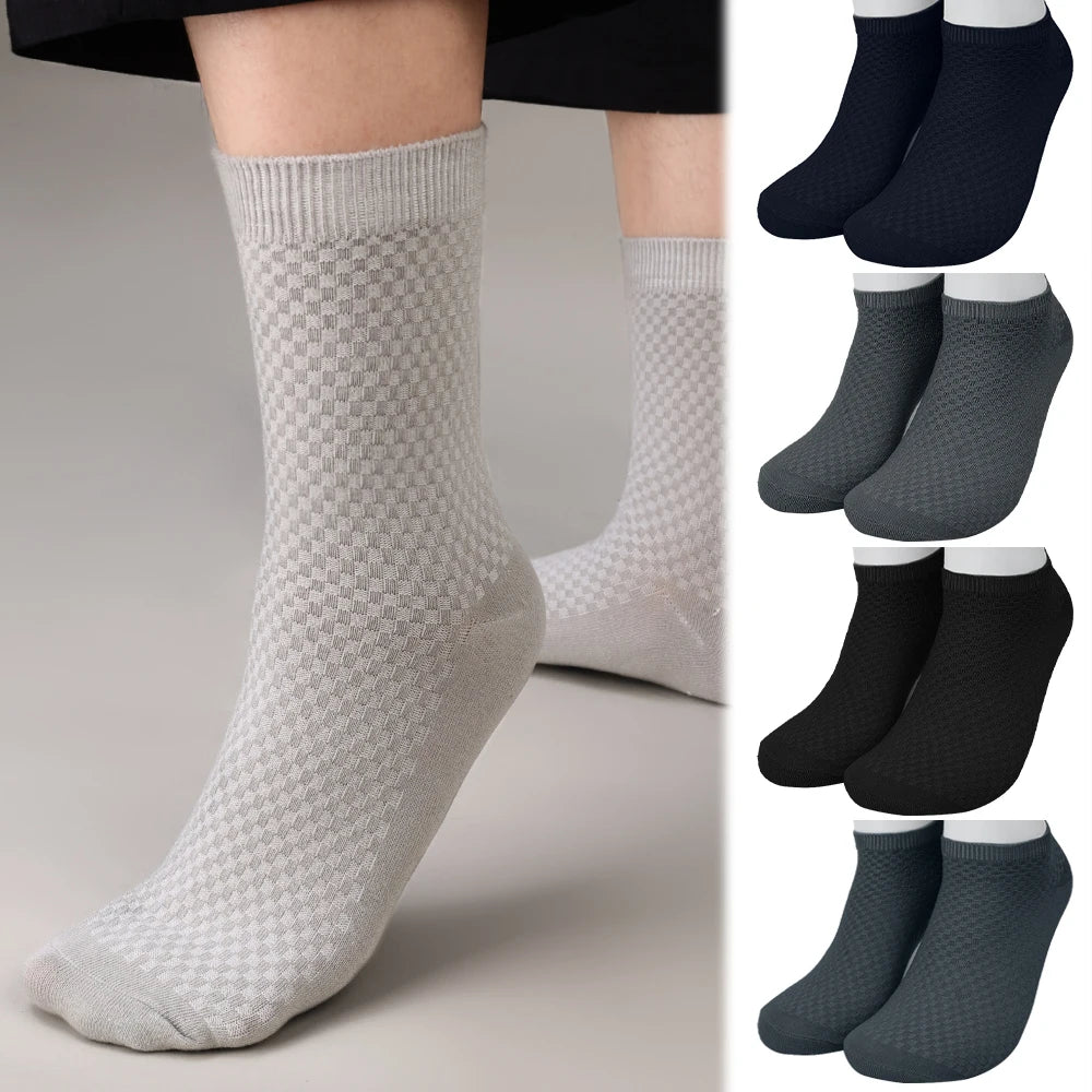 5 Paires De Chaussettes en Fibre de Bambou