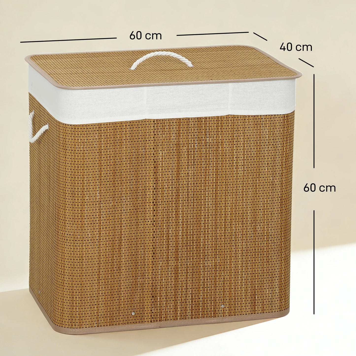 Panier à Linge Triple en Bambou