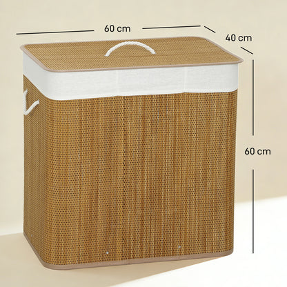 Panier à Linge Triple en Bambou