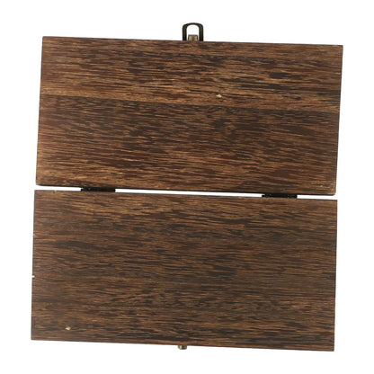 Boîte de rangement colorée en bois naturel