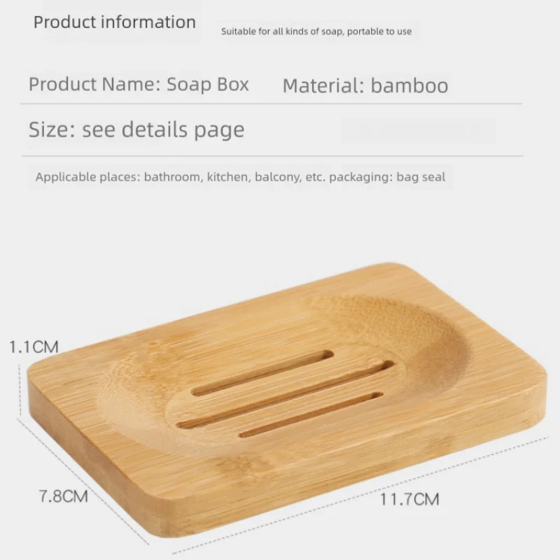 Porte-Savon en Bambou Rectangulaire