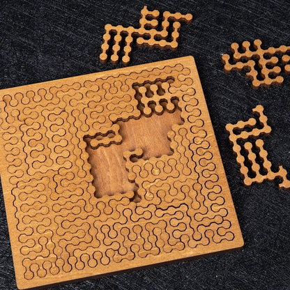 Casse-tête géométrique en bois