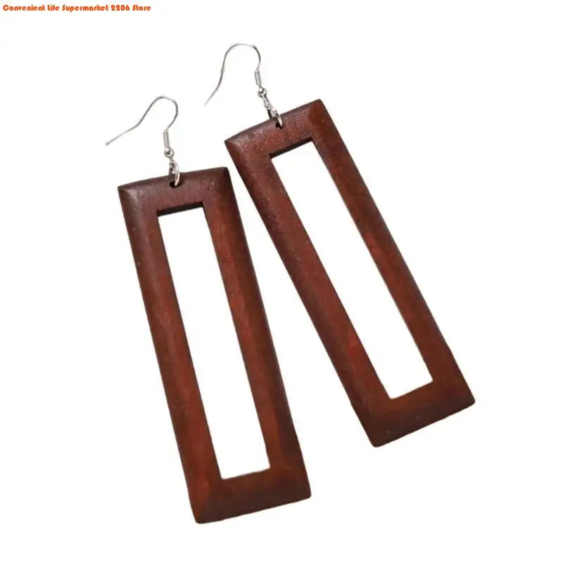 Boucles d'oreilles en bois rétro Melad