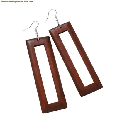 Boucles d'oreilles en bois rétro Melad
