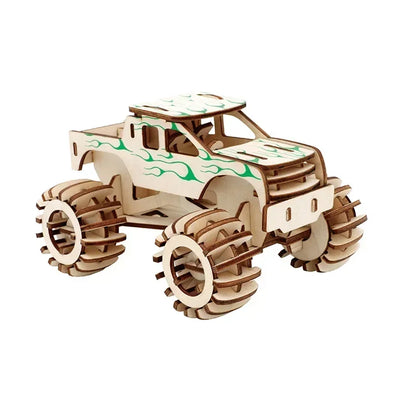 Maquette de véhicules motorisés en bois