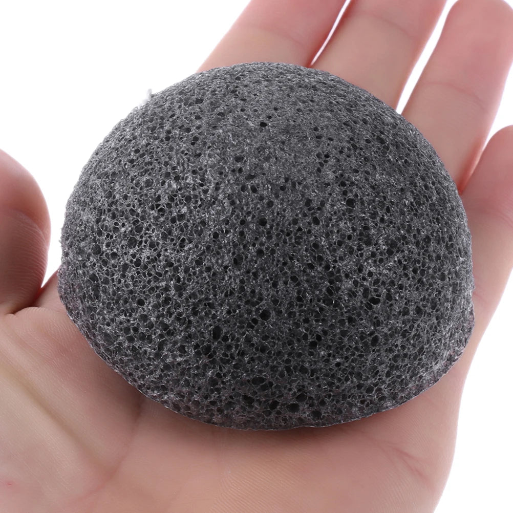 Éponge Konjac au charbon de bambou biologique
