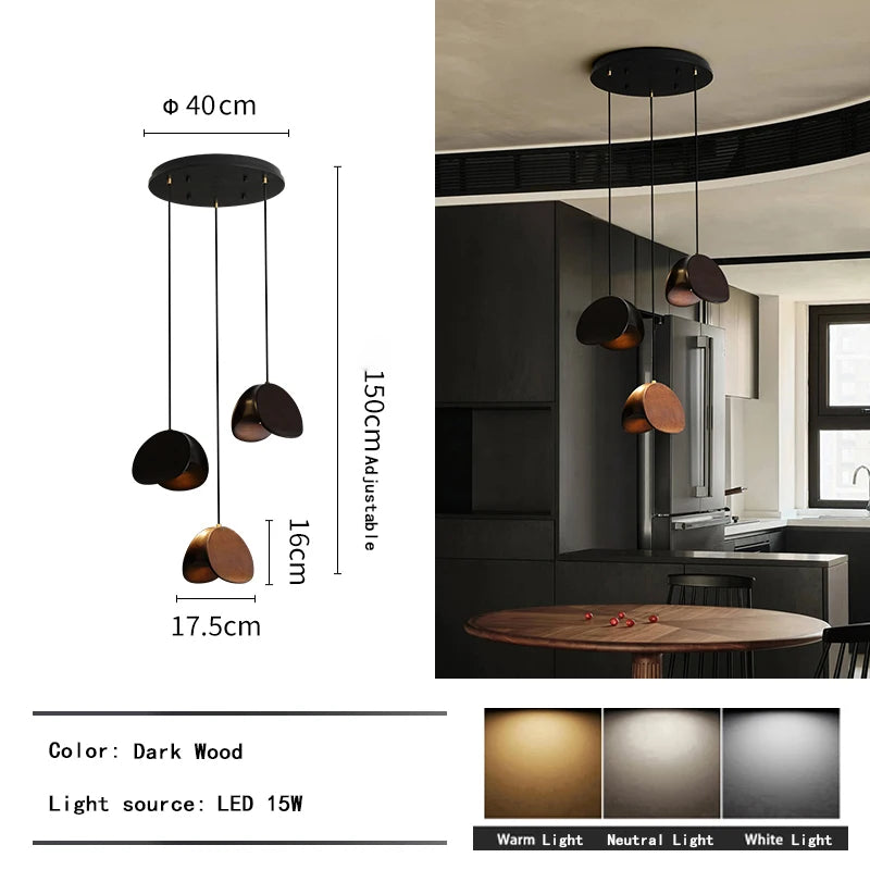 Lustre d'art en bois massif Spring Sprout