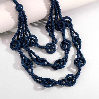 Collier multicouches en perles