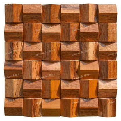 Panneau diffuseur acoustique en bois massif 3D
