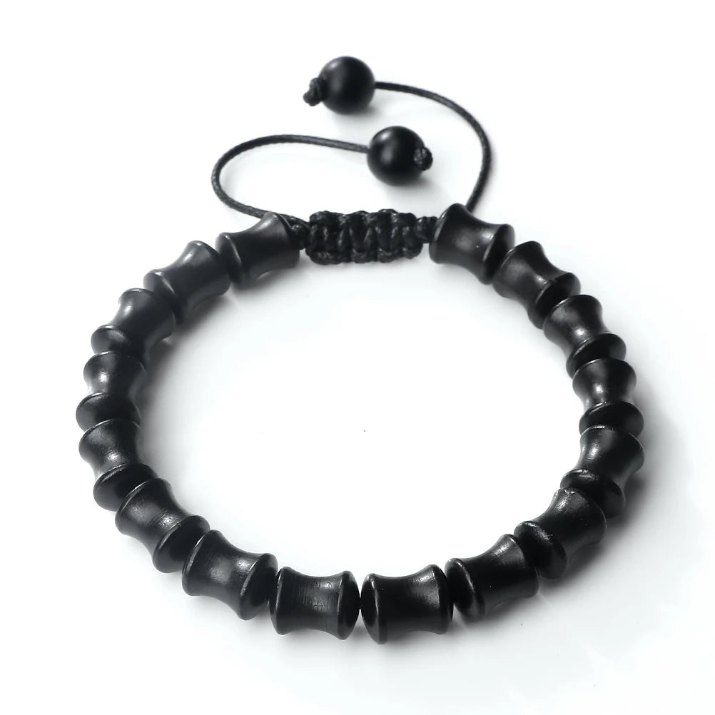 Bracelet vintage en perles de bois de santal