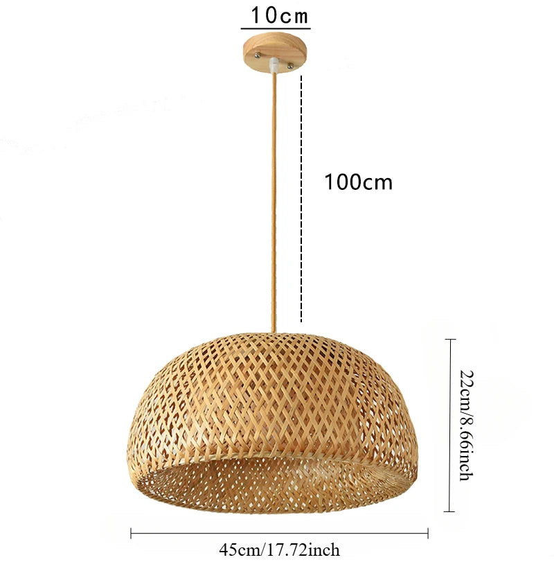 Lanterne en bambou tressé