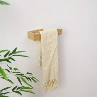 Porte-serviettes mural en bambou