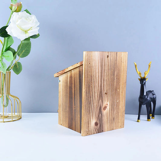 Nichoir à oiseaux en bois naturel