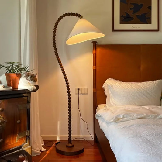 Lampadaire Arc en bois massif