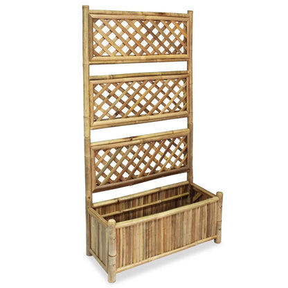 Jardinière avec Treillis en Bambou Claire